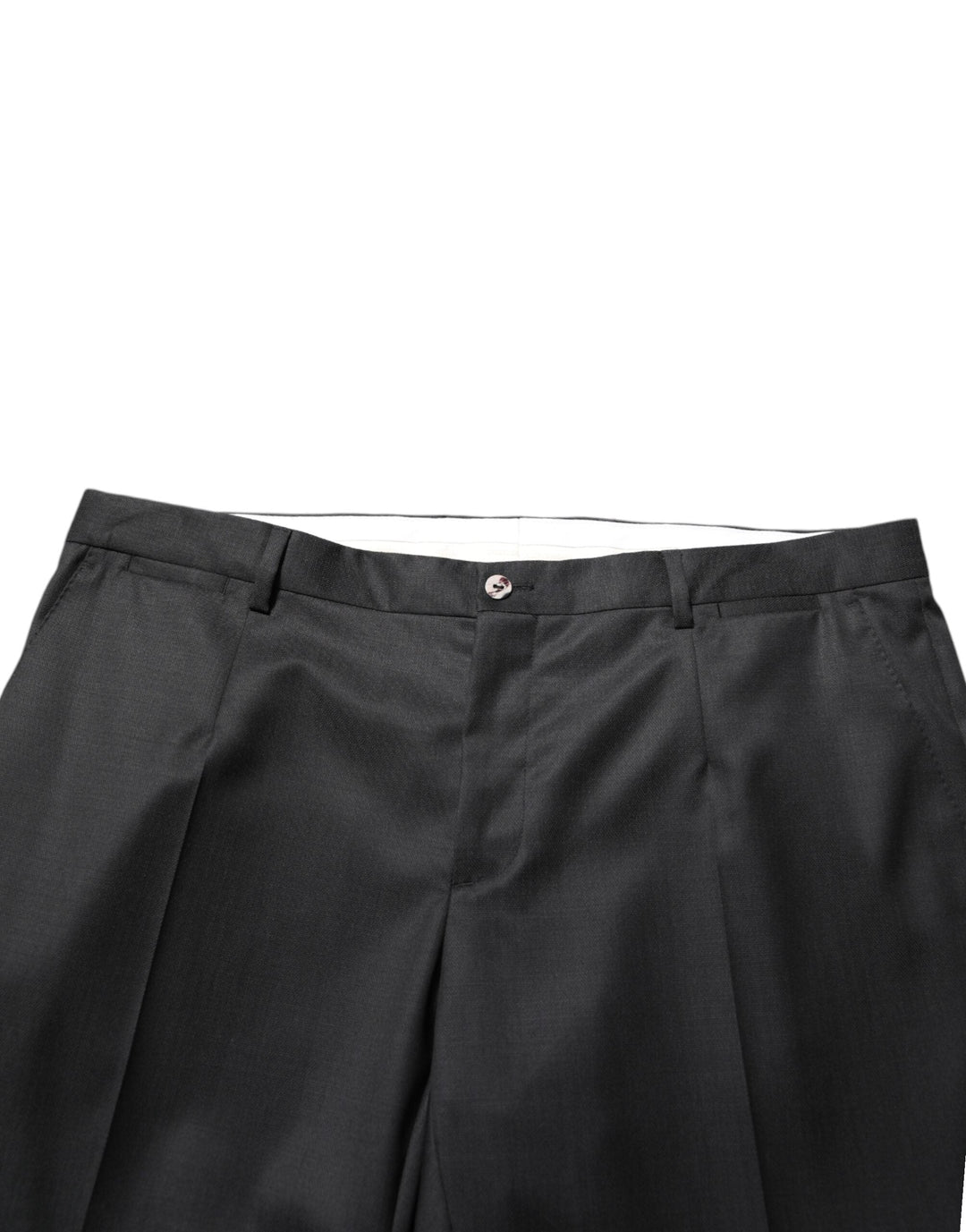 Men’s Dolce &amp; Gabbana Black Wool Formal Dress Men Trouser Pants