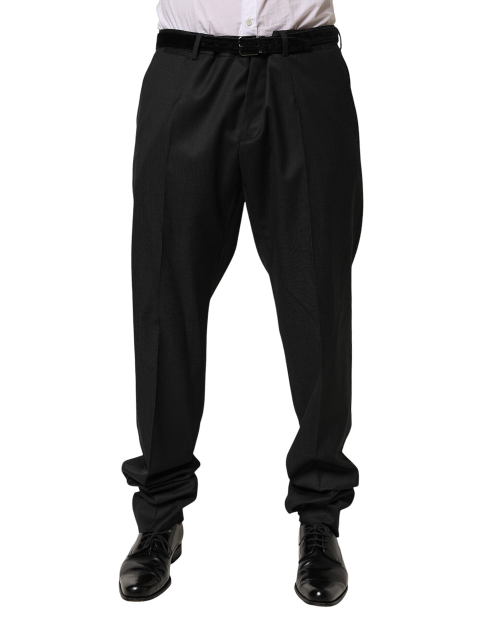 Men’s Dolce & Gabbana Black Wool Formal Dress Men Trouser Pants
