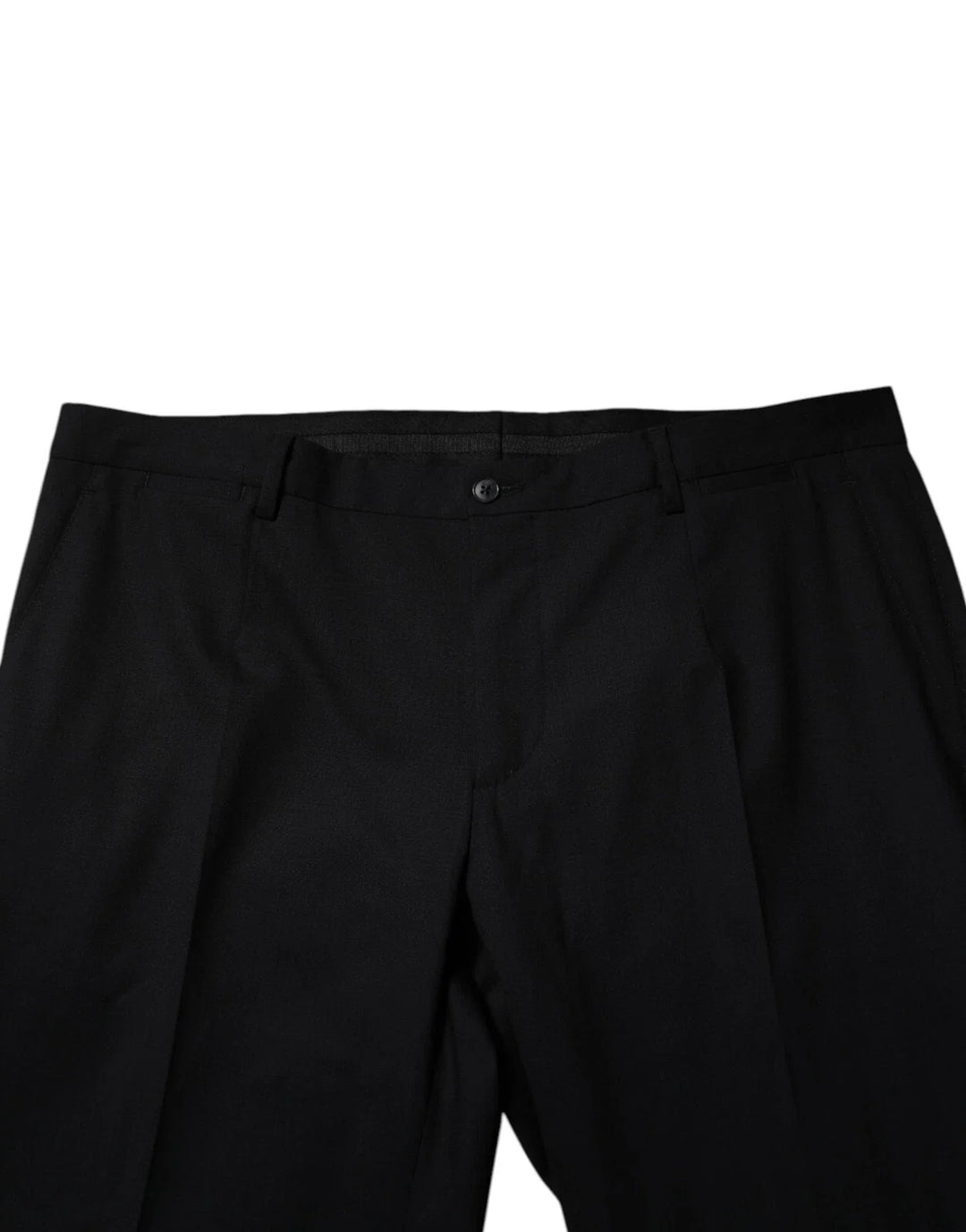 Men’s Dolce &amp; Gabbana Black Wool Formal Dress Men Trousers Pants