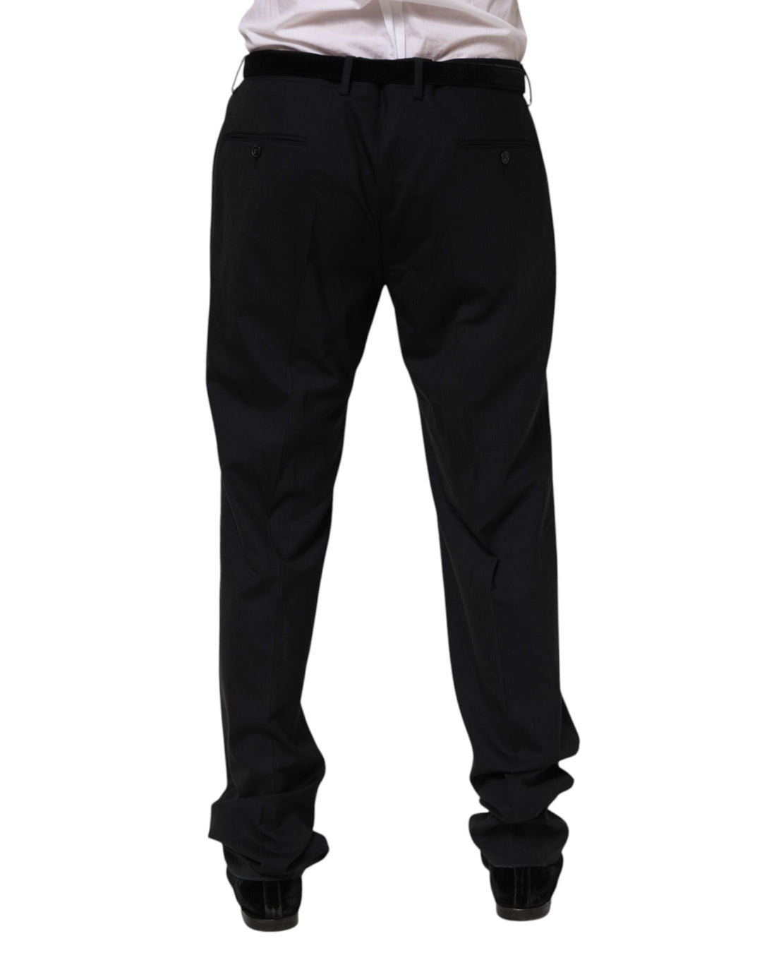 Men’s Dolce &amp; Gabbana Black Wool Formal Dress Pants