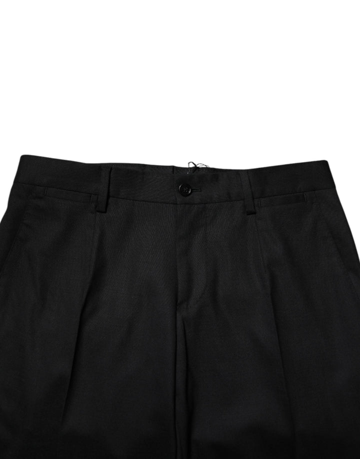 Men’s Dolce &amp; Gabbana Black Wool Formal Dress Pants