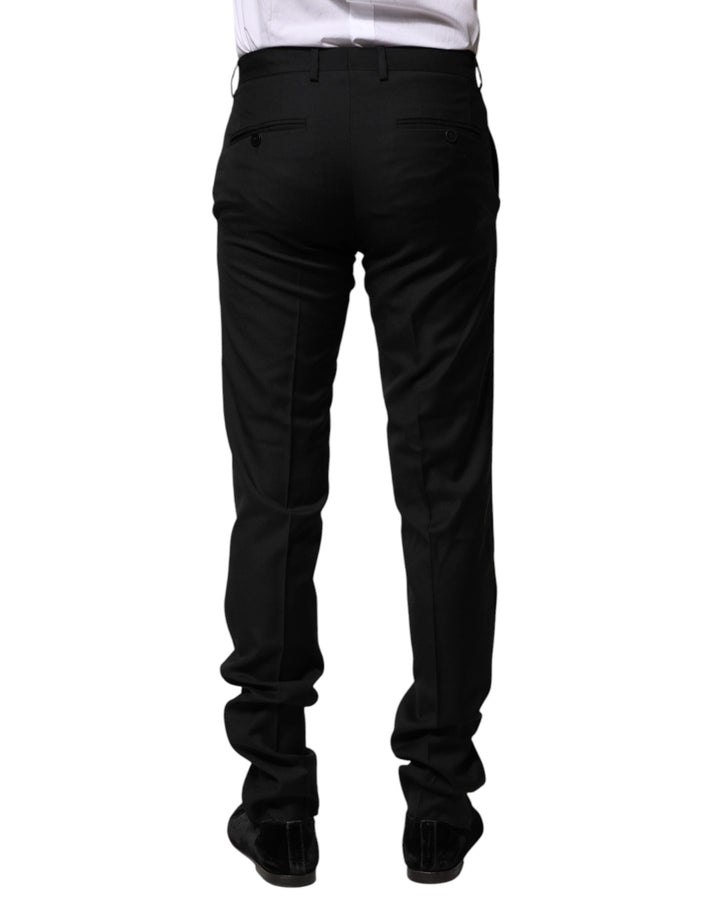 Men’s Dolce &amp; Gabbana Black Wool Formal Men Slim Pants