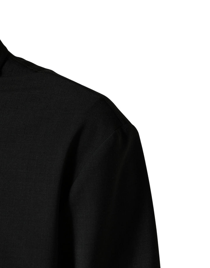 Men’s Dolce &amp; Gabbana Black Wool Logo Full Zip Men Bomber Jacket