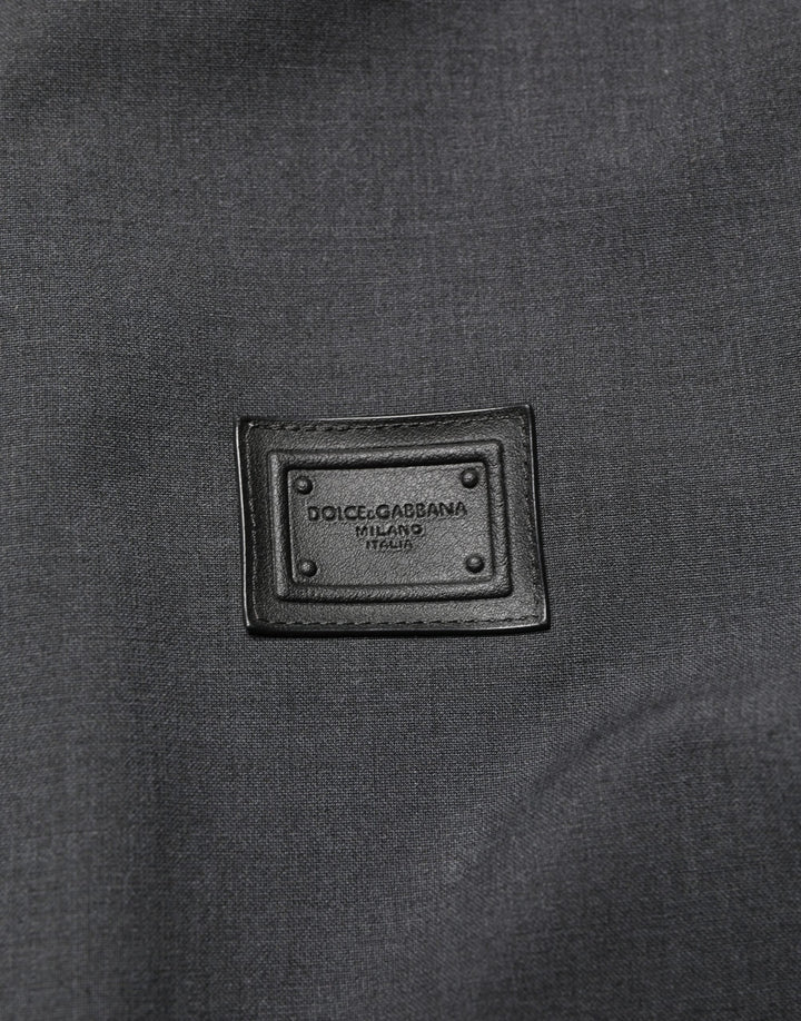 Men’s Dolce &amp; Gabbana Black Wool Logo Full Zip Men Bomber Jacket