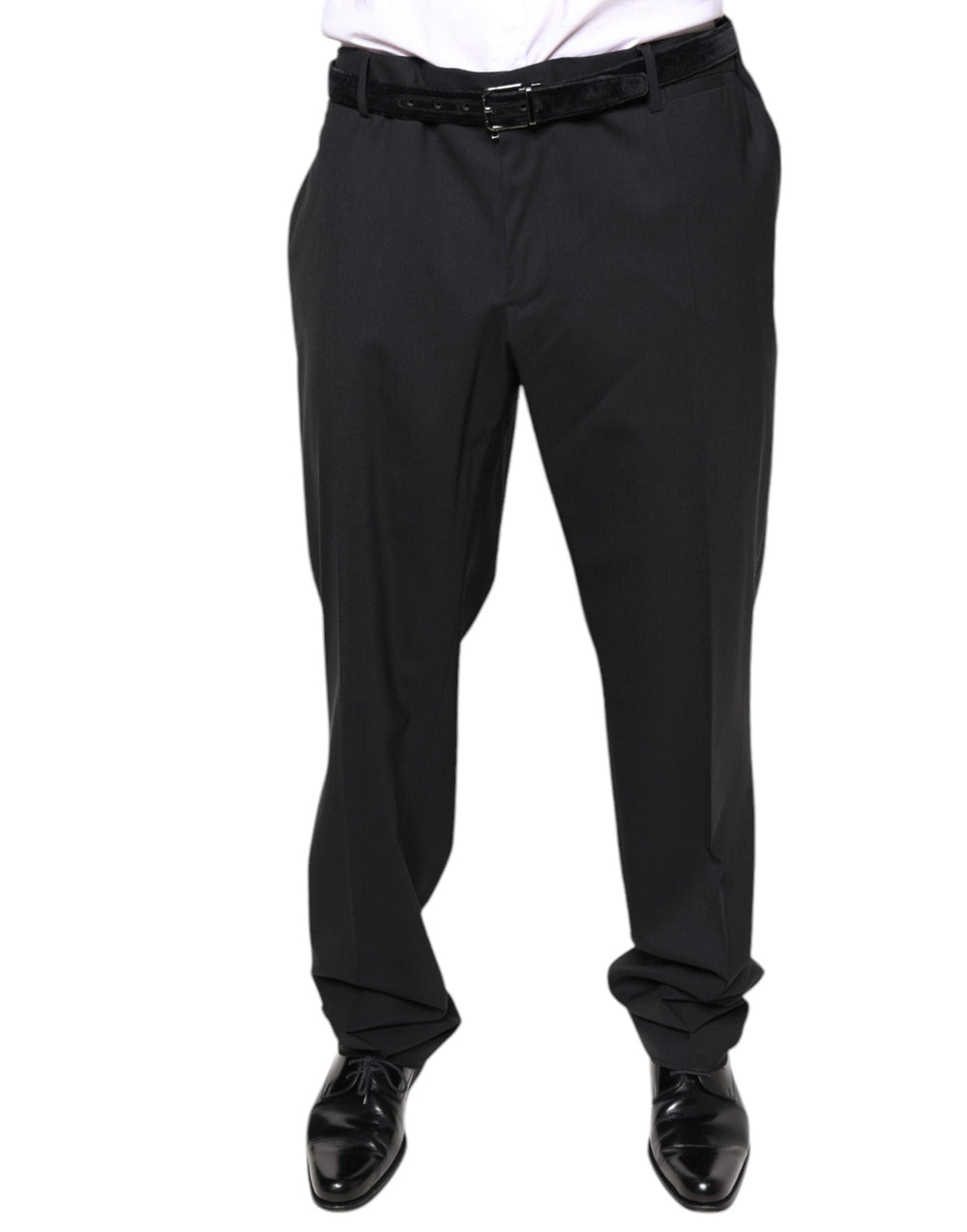 Men’s Dolce & Gabbana Black Wool Men Formal Dress Pants