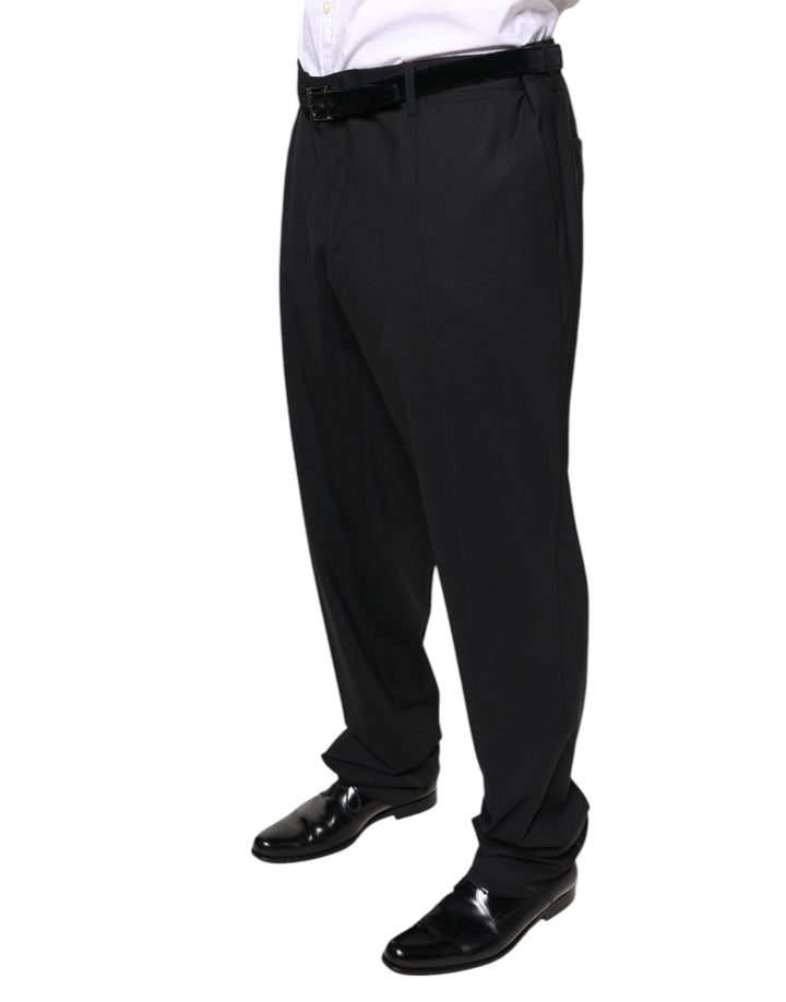 Men’s Dolce &amp; Gabbana Black Wool Men Formal Dress Pants
