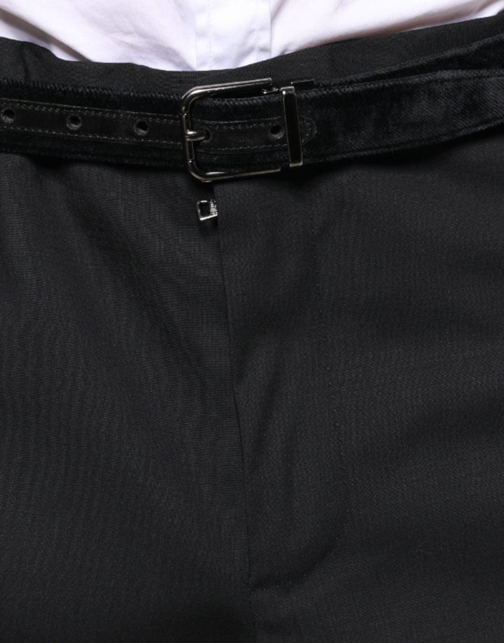Men’s Dolce &amp; Gabbana Black Wool Men Formal Dress Pants