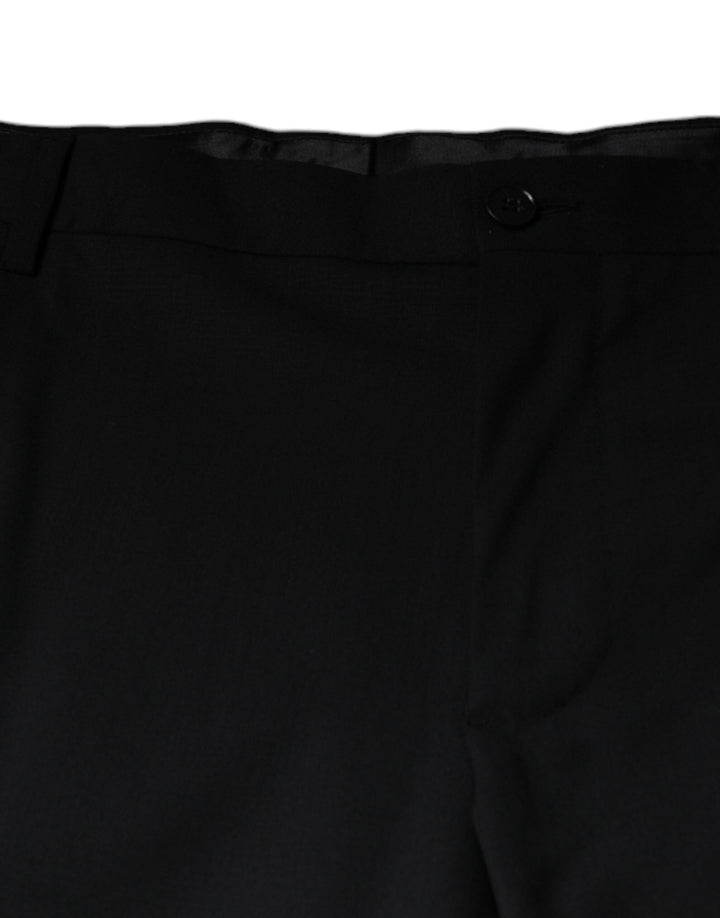 Men’s Dolce &amp; Gabbana Black Wool Men Formal Dress Pants