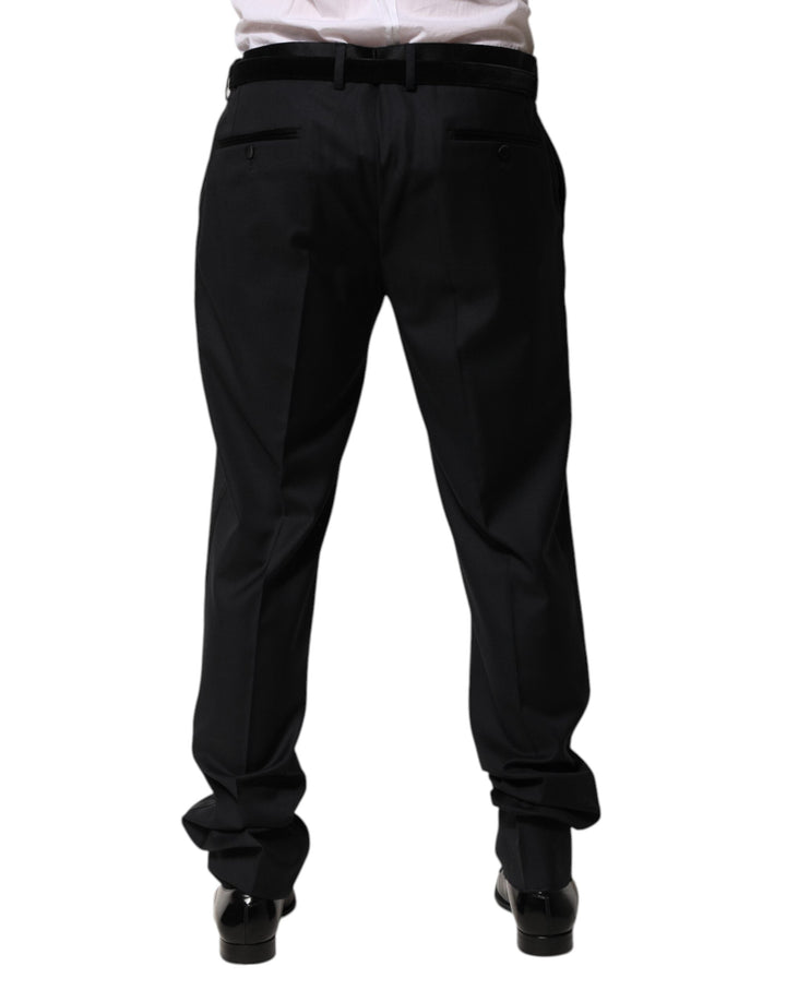 Men’s Dolce &amp; Gabbana Black Wool Men Formal Dress Trouser Pants