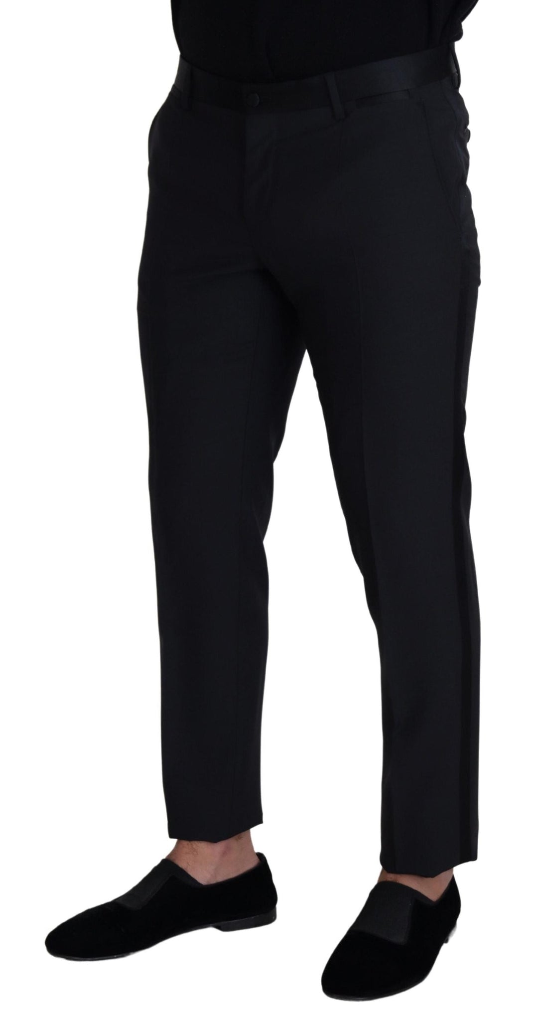 Men’s Dolce &amp; Gabbana Black Wool Men Formal Pants