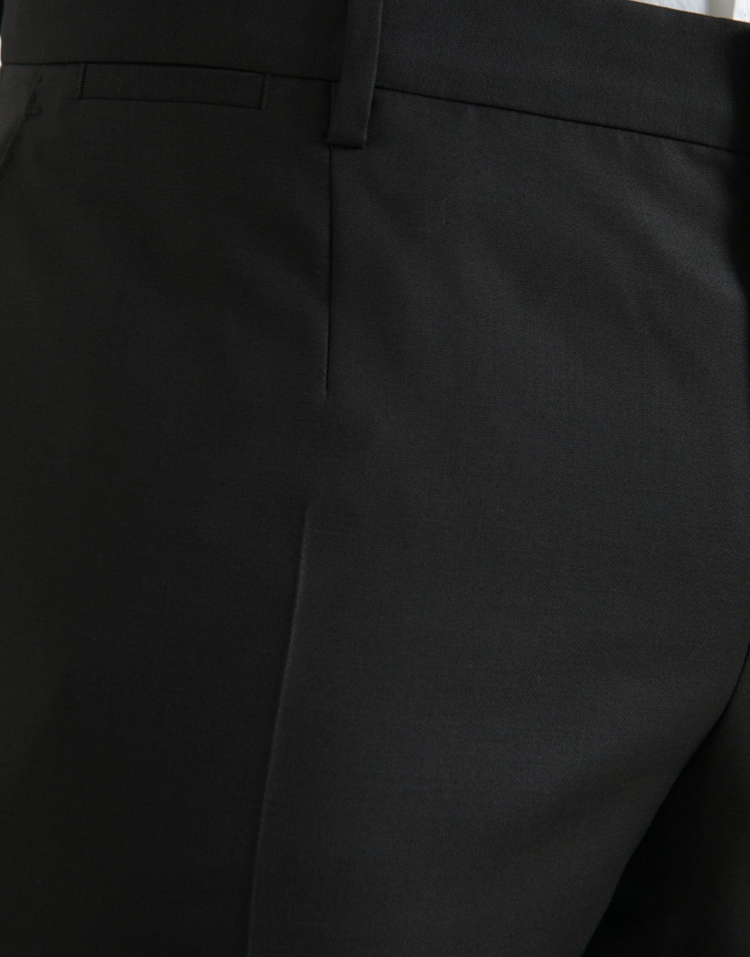 Men’s Dolce &amp; Gabbana Black Wool Silk Skinny Dress Pants