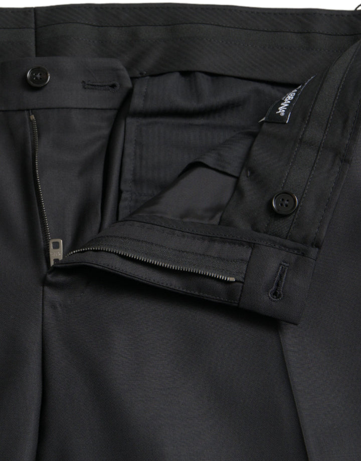 Men’s Dolce &amp; Gabbana Black Wool Silk Skinny Dress Pants