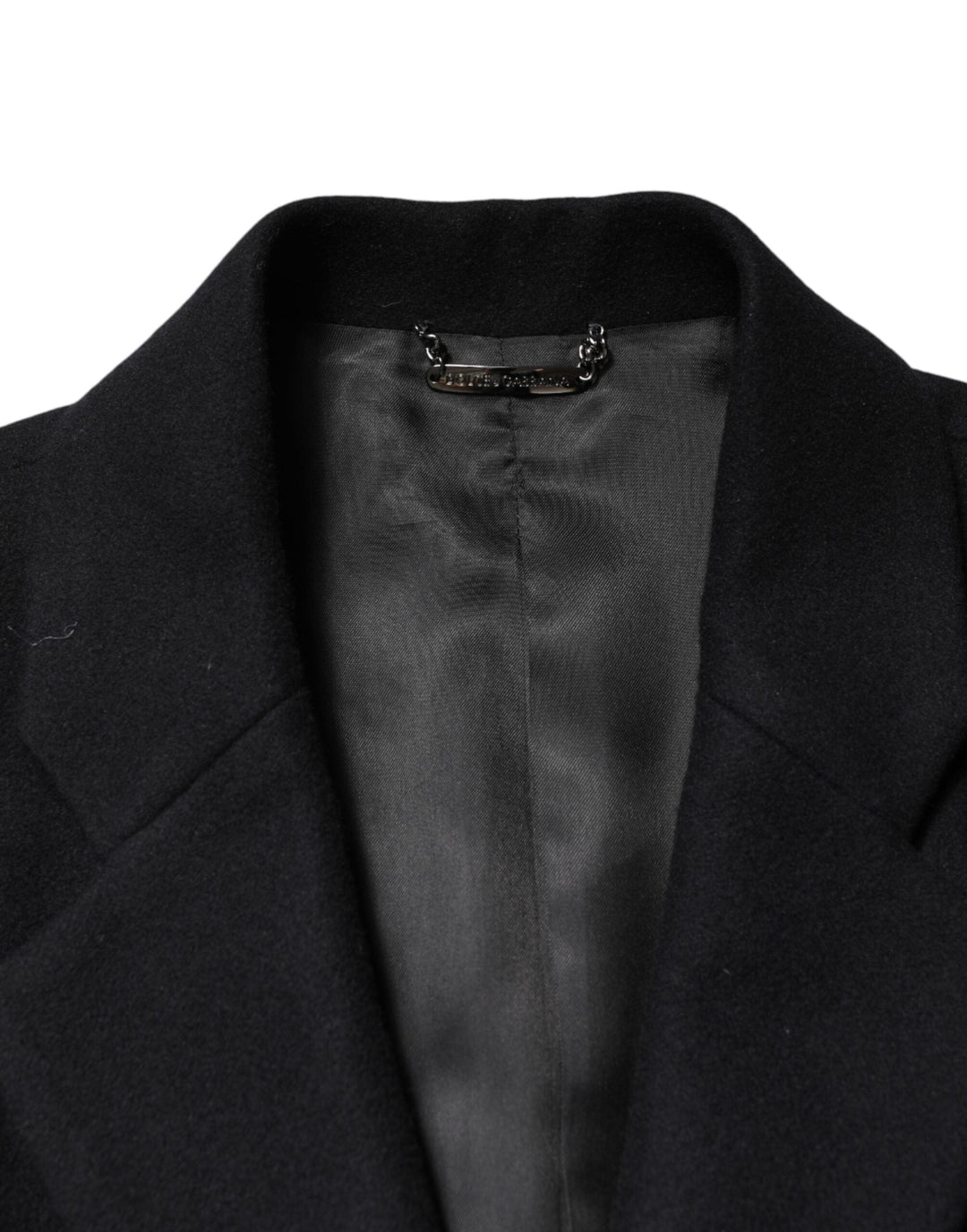 Men’s Dolce &amp; Gabbana Black Wool Single Breasted Long Coat Jacket