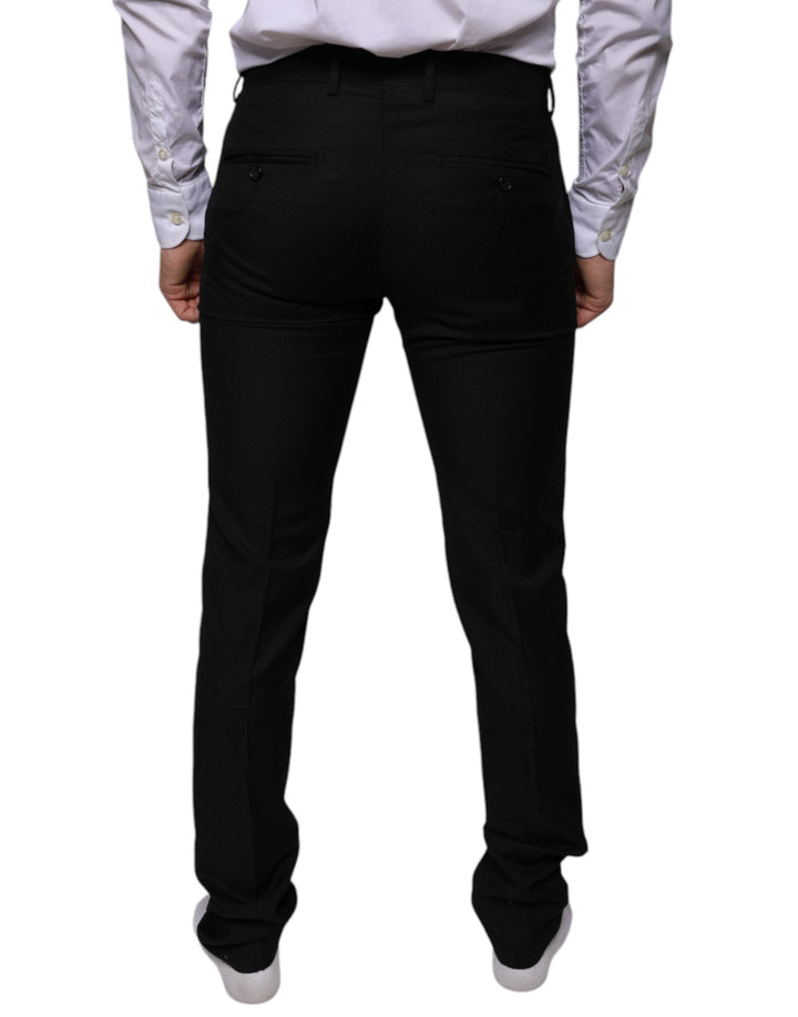 Men’s Dolce &amp; Gabbana Black Wool Skinny Dress Formal Pants