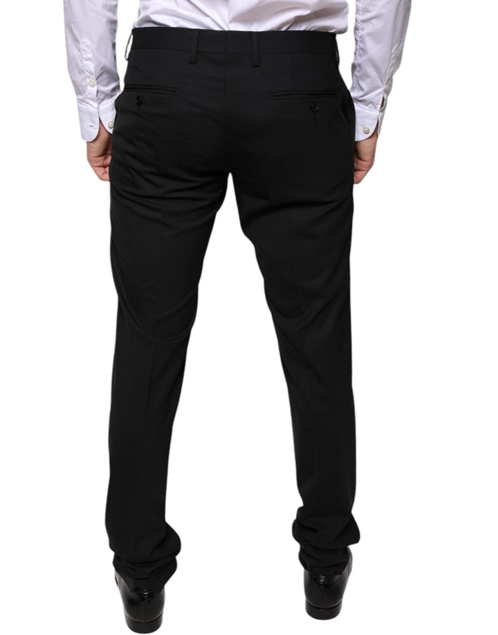 Men’s Dolce &amp; Gabbana Black Wool Skinny Dress Formal Pants
