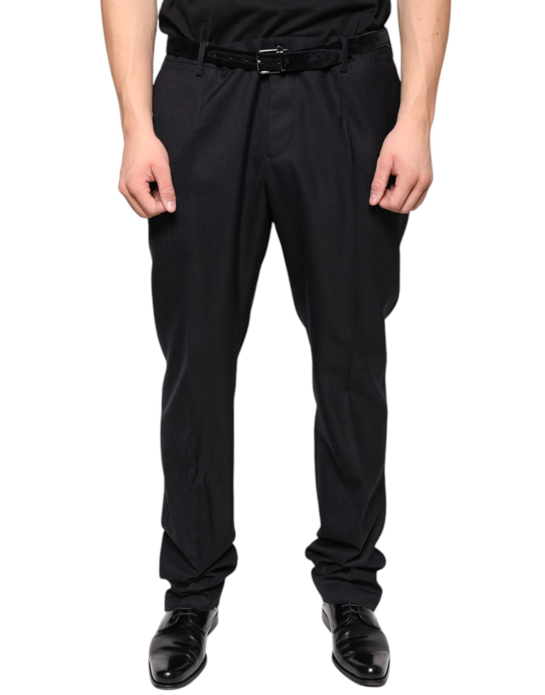Men’s Dolce &amp; Gabbana Black Wool Skinny Dress Formal Pants