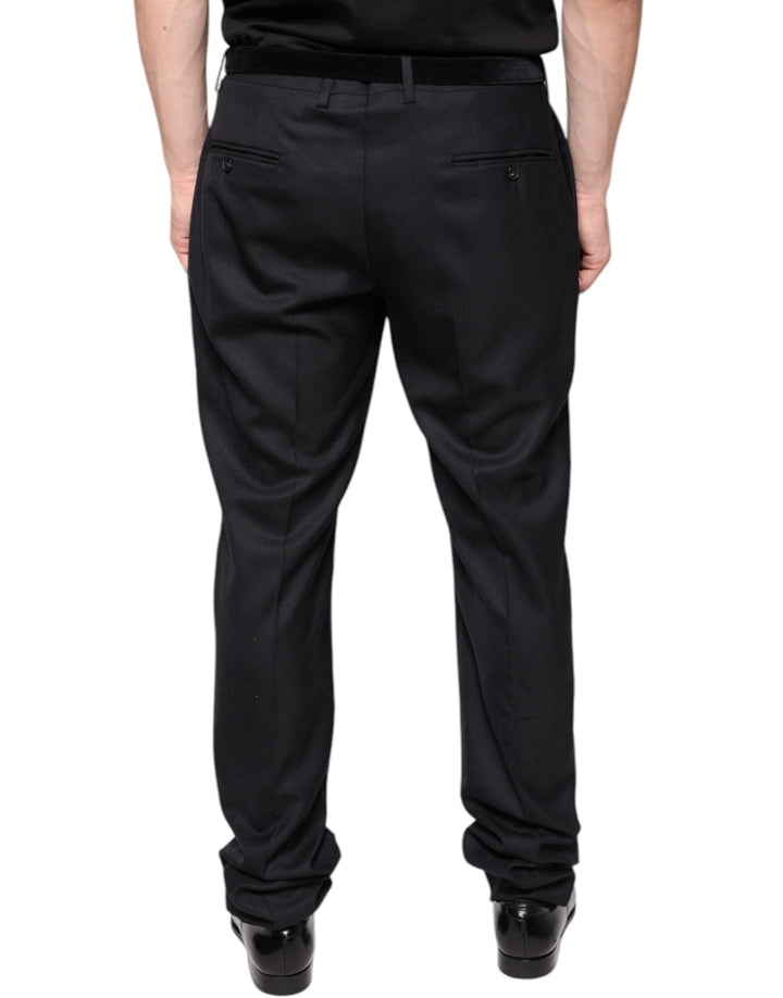 Men’s Dolce &amp; Gabbana Black Wool Skinny Dress Formal Pants