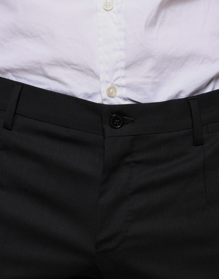 Men’s Dolce &amp; Gabbana Black Wool Skinny Dress Formal Pants