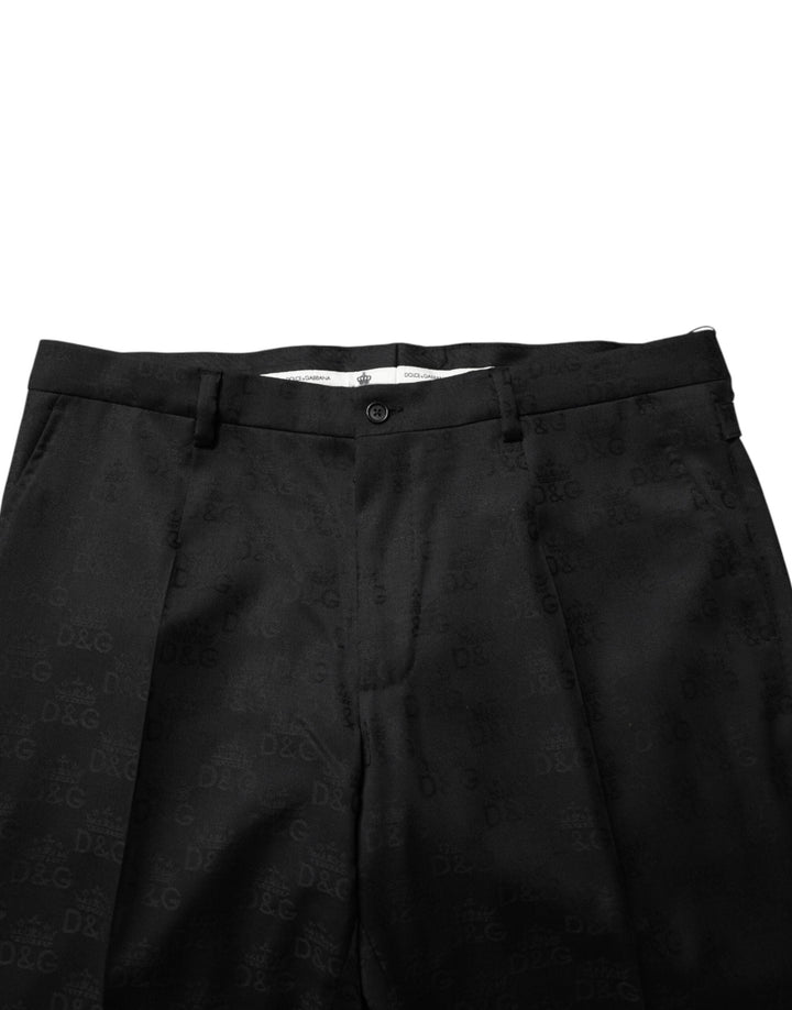 Men’s Dolce &amp; Gabbana Black Wool Skinny Dress Formal Trouser Pants