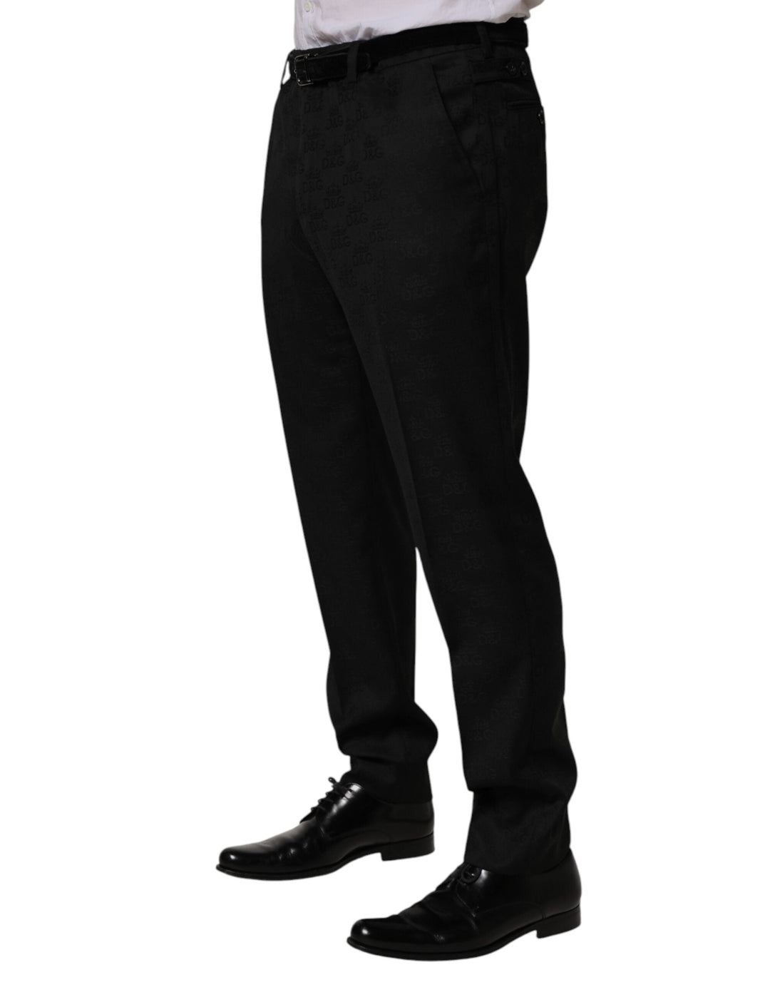 Men’s Dolce &amp; Gabbana Black Wool Skinny Dress Formal Trouser Pants