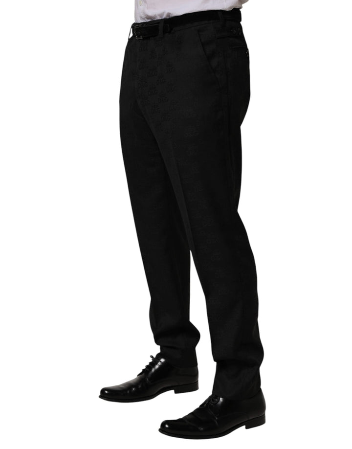 Men’s Dolce &amp; Gabbana Black Wool Skinny Dress Formal Trouser Pants