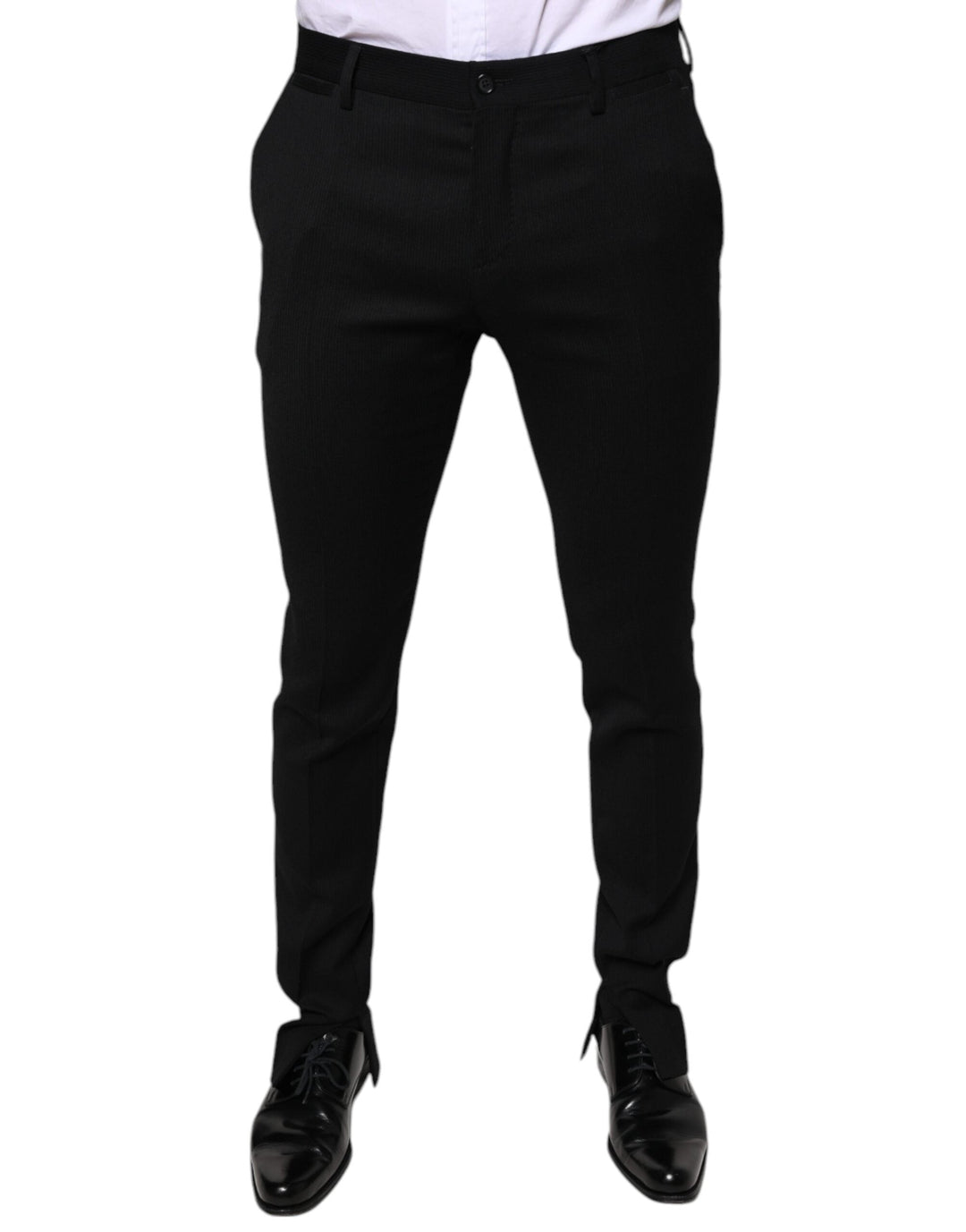 Men’s Dolce &amp; Gabbana Black Wool Skinny Formal Dress Pants