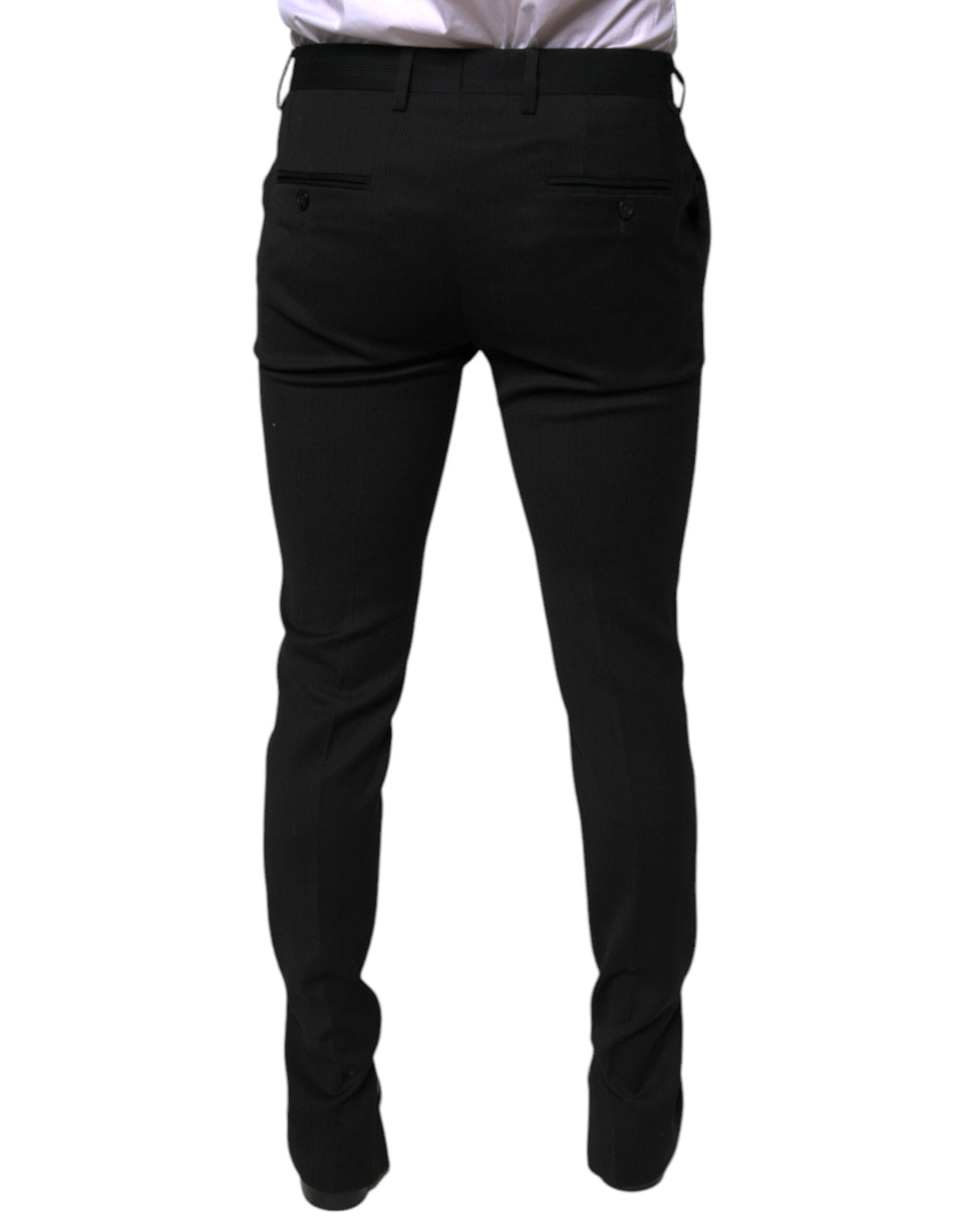 Men’s Dolce &amp; Gabbana Black Wool Skinny Formal Dress Pants
