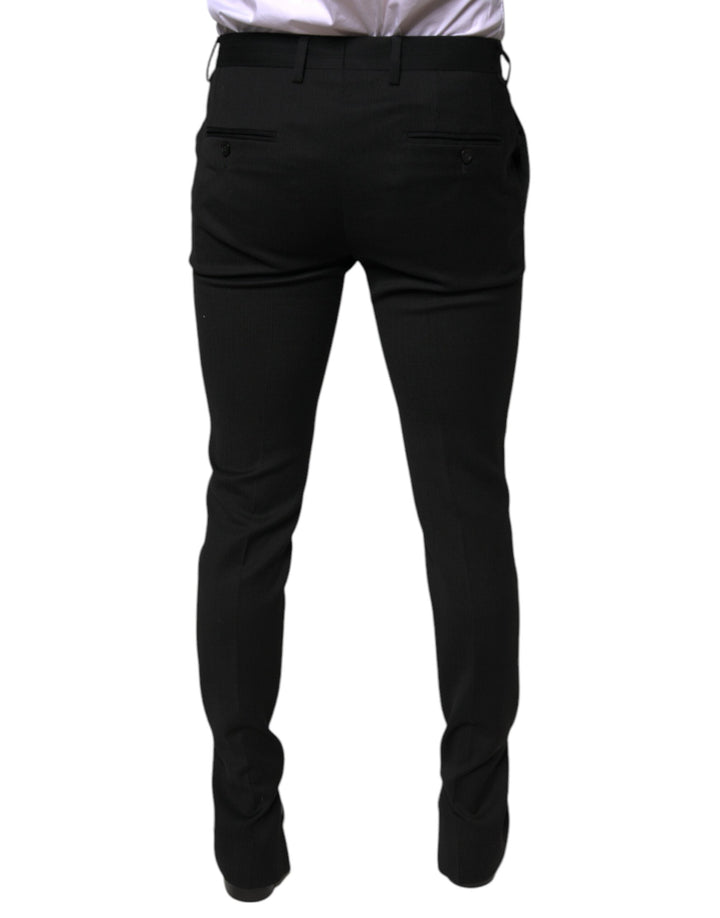 Men’s Dolce &amp; Gabbana Black Wool Skinny Formal Dress Pants