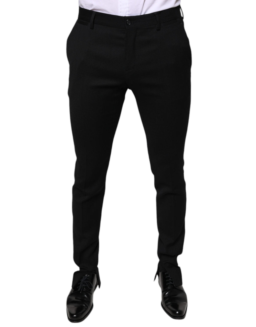 Men’s Dolce & Gabbana Black Wool Skinny Formal Dress Pants