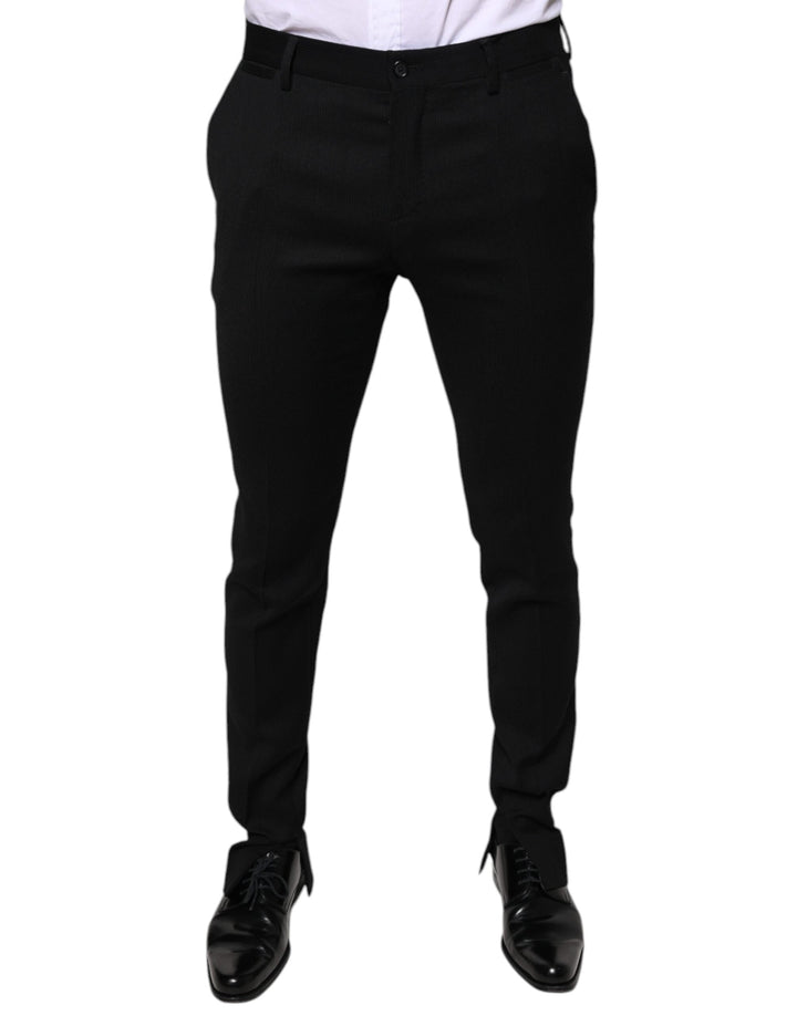 Men’s Dolce &amp; Gabbana Black Wool Skinny Formal Dress Pants