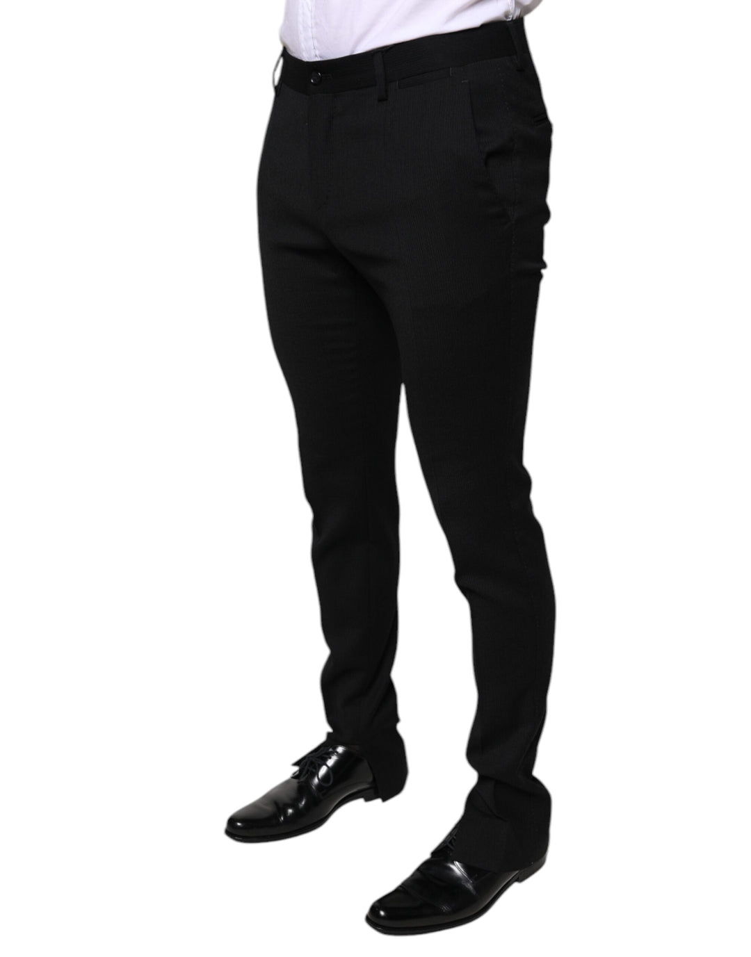 Men’s Dolce &amp; Gabbana Black Wool Skinny Formal Dress Pants