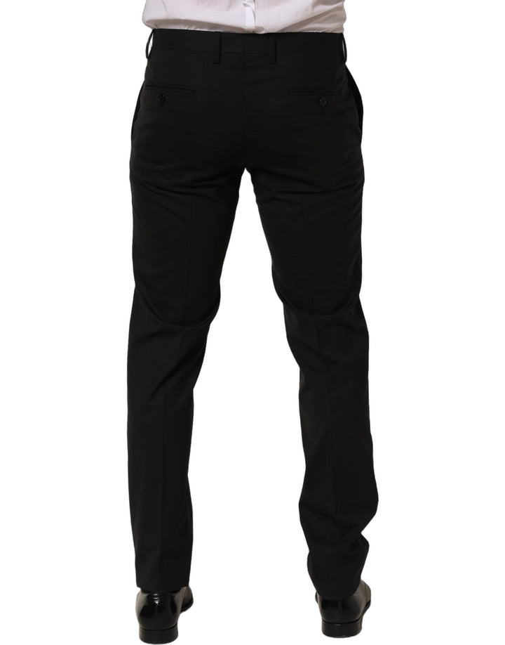 Men’s Dolce &amp; Gabbana Black Wool Skinny Leg Dress Men Trouser Pants