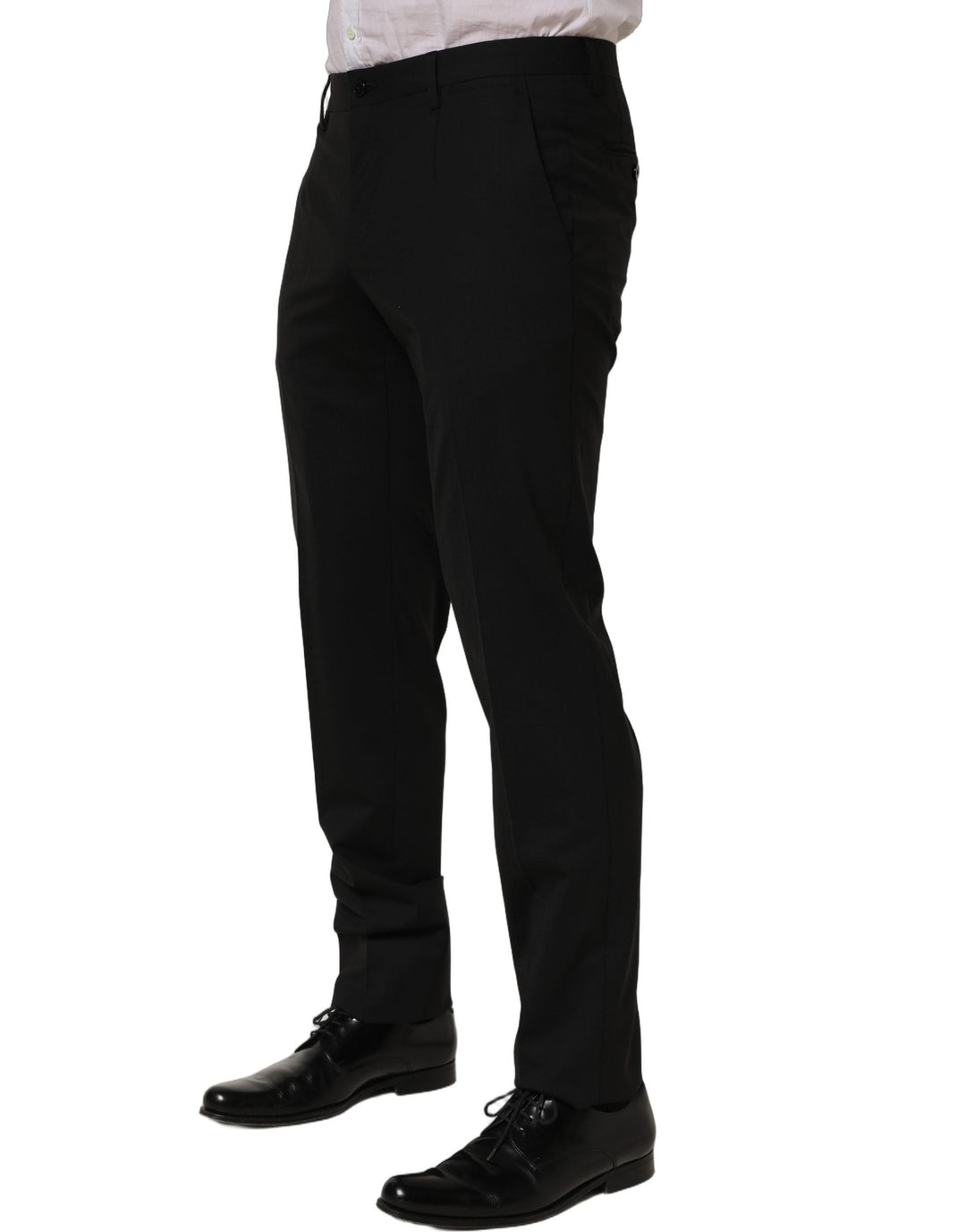 Men’s Dolce & Gabbana Black Wool Skinny Leg Dress Men Trouser Pants