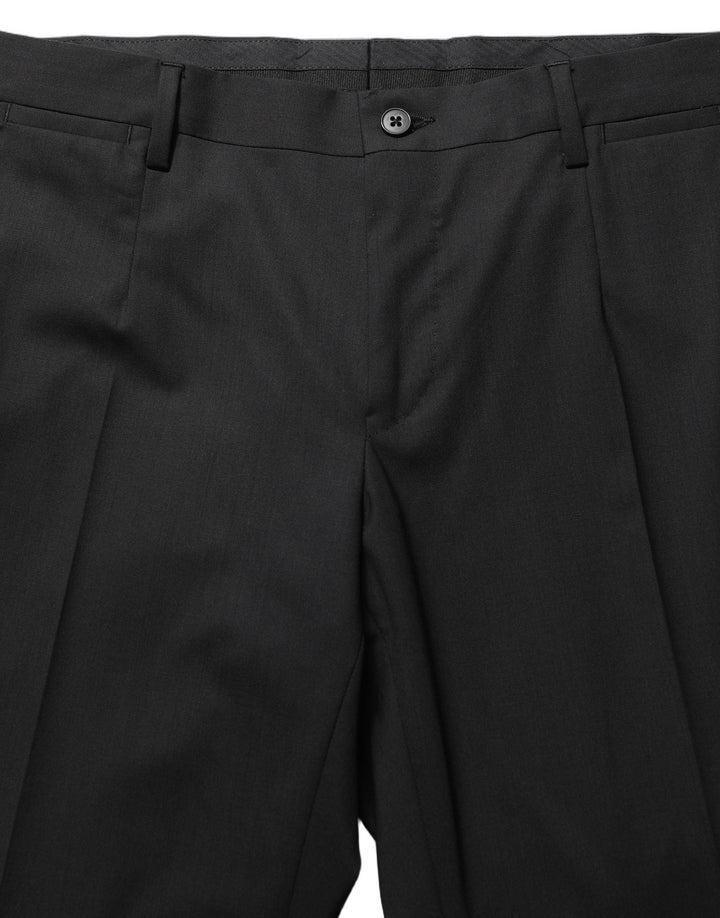 Men’s Dolce &amp; Gabbana Black Wool Skinny Leg Dress Men Trouser Pants