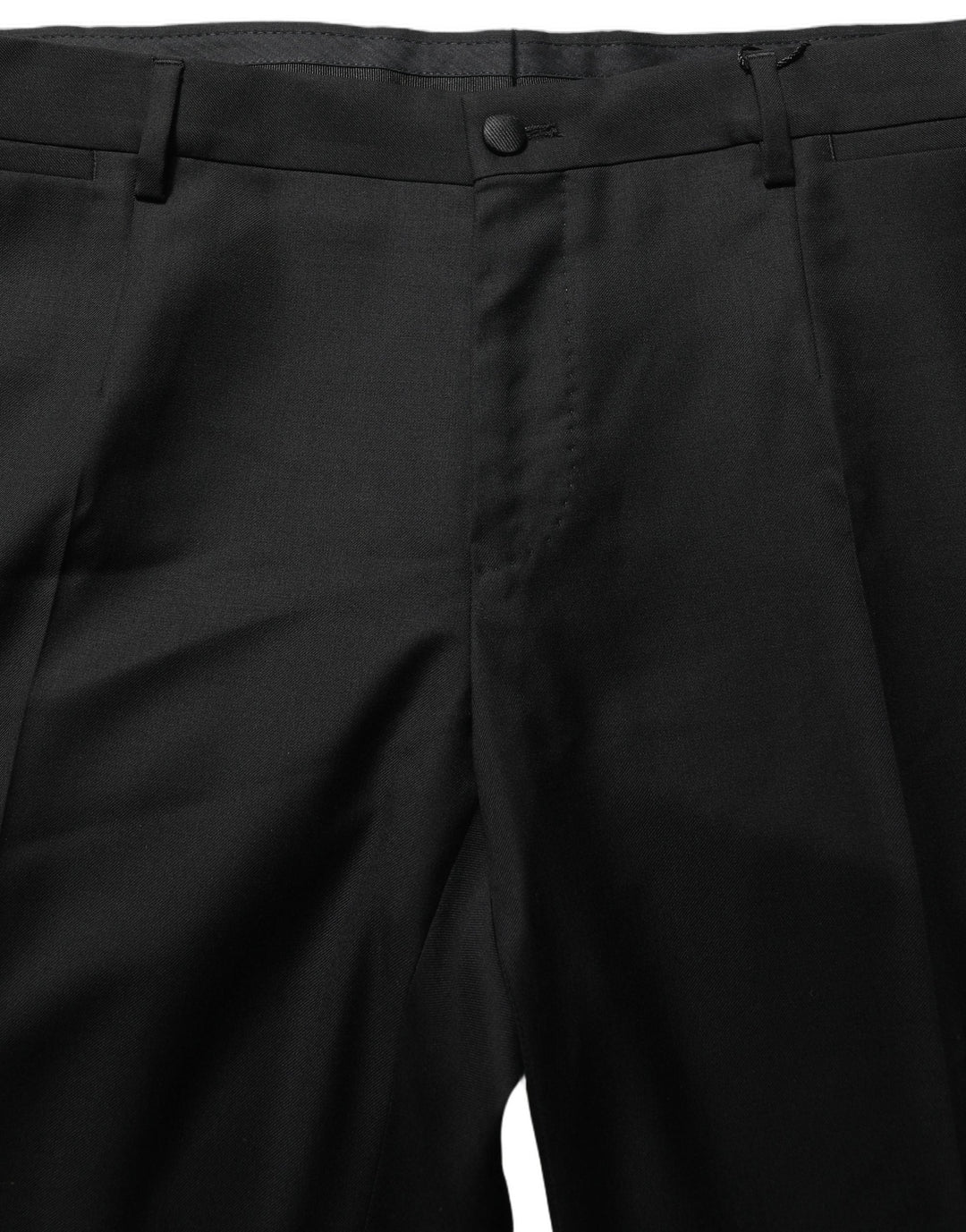 Men’s Dolce & Gabbana Black Wool Skinny Leg Dress Trouser Pants