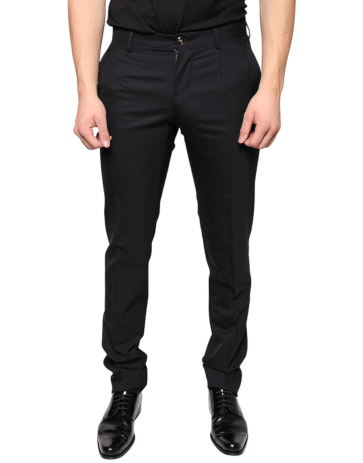 Men’s Dolce &amp; Gabbana Black Wool Skinny Men Dress Pants