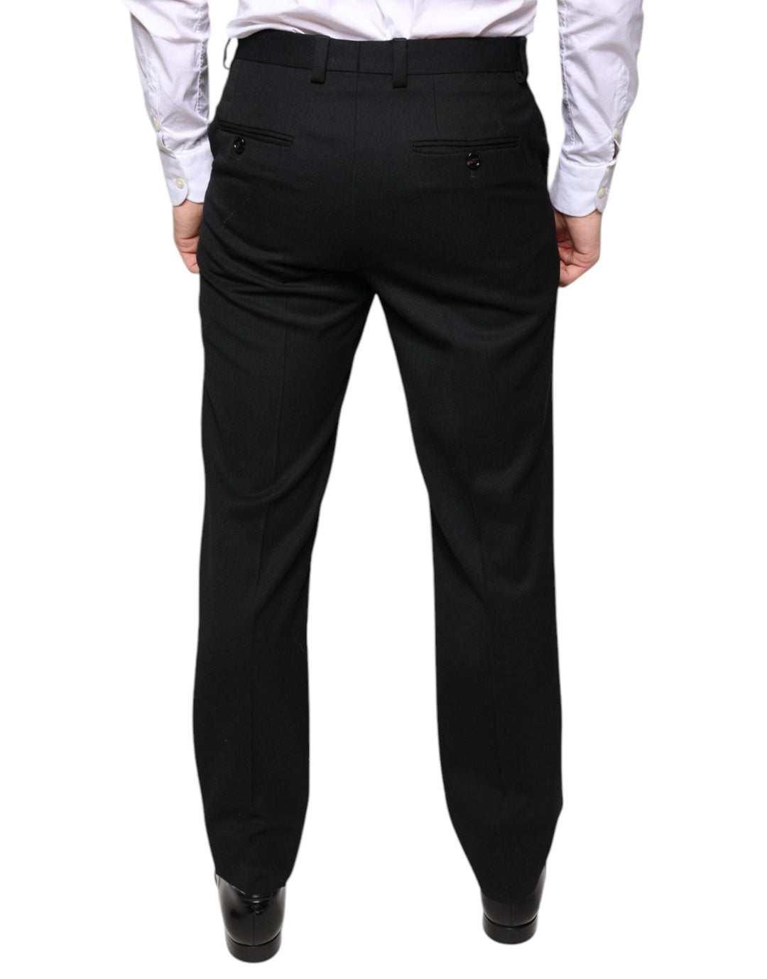 Men’s Dolce &amp; Gabbana Black Wool Skinny Men Dress Pants