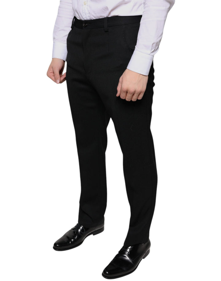 Men’s Dolce &amp; Gabbana Black Wool Skinny Men Dress Pants