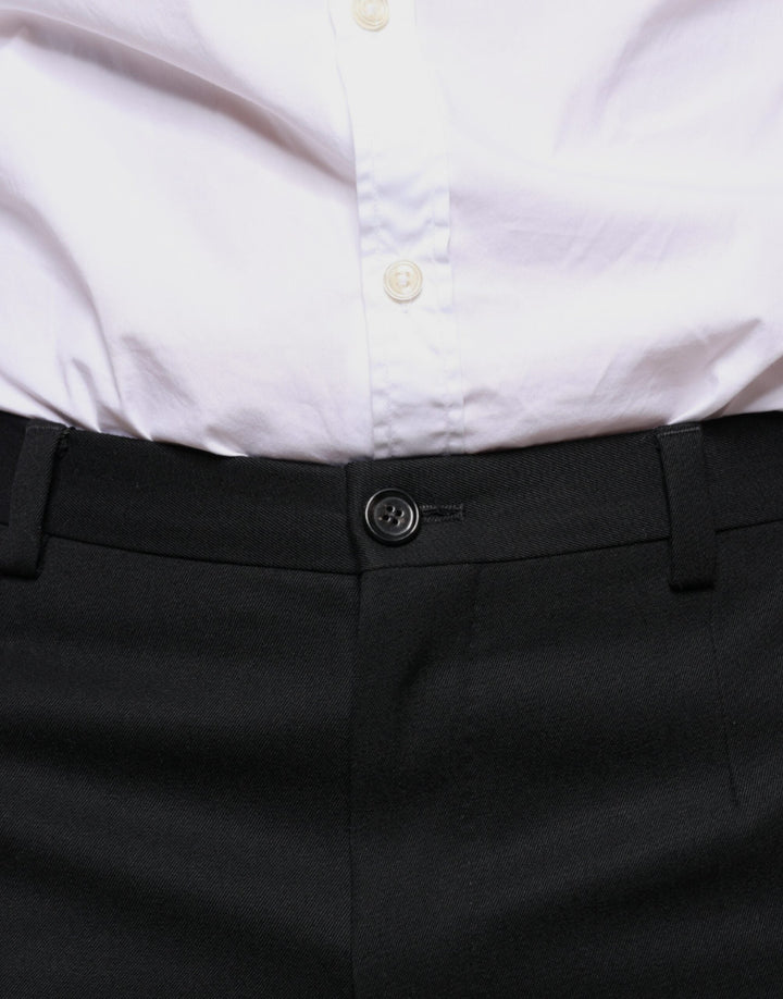 Men’s Dolce &amp; Gabbana Black Wool Skinny Men Dress Pants