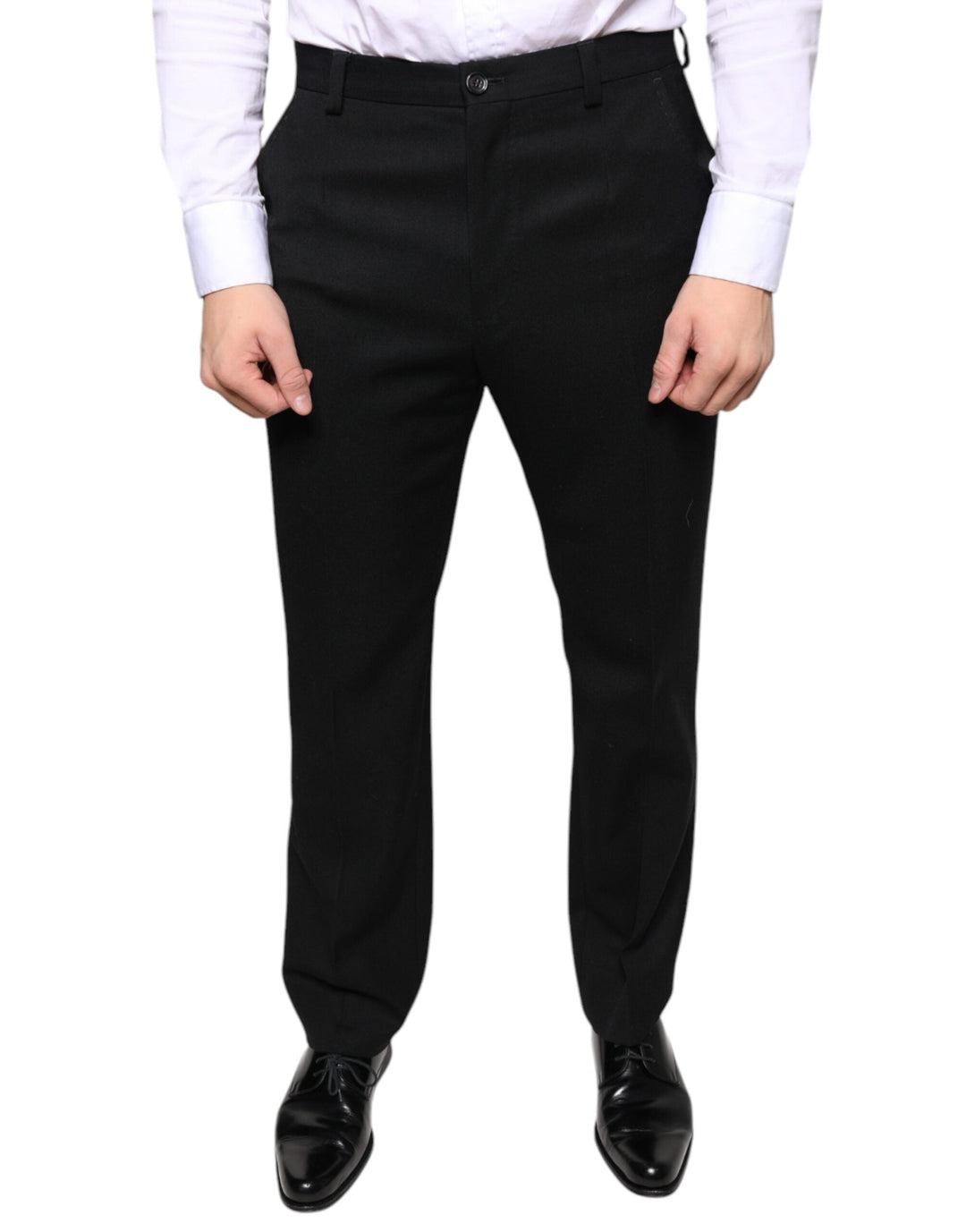 Men’s Dolce &amp; Gabbana Black Wool Skinny Men Dress Pants