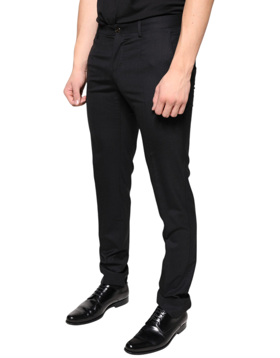Men’s Dolce &amp; Gabbana Black Wool Skinny Men Dress Pants