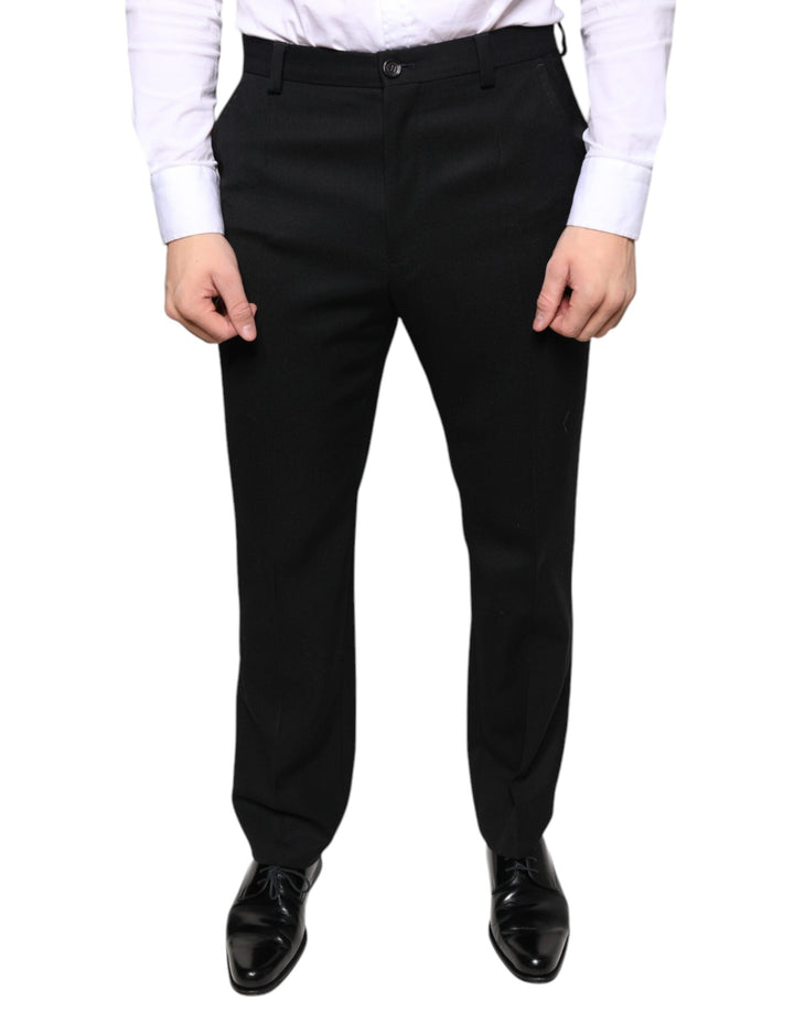 Men’s Dolce &amp; Gabbana Black Wool Skinny Men Dress Pants