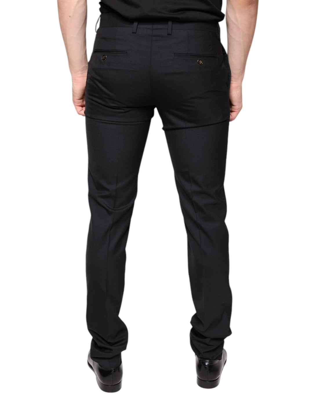 Men’s Dolce &amp; Gabbana Black Wool Skinny Men Dress Pants