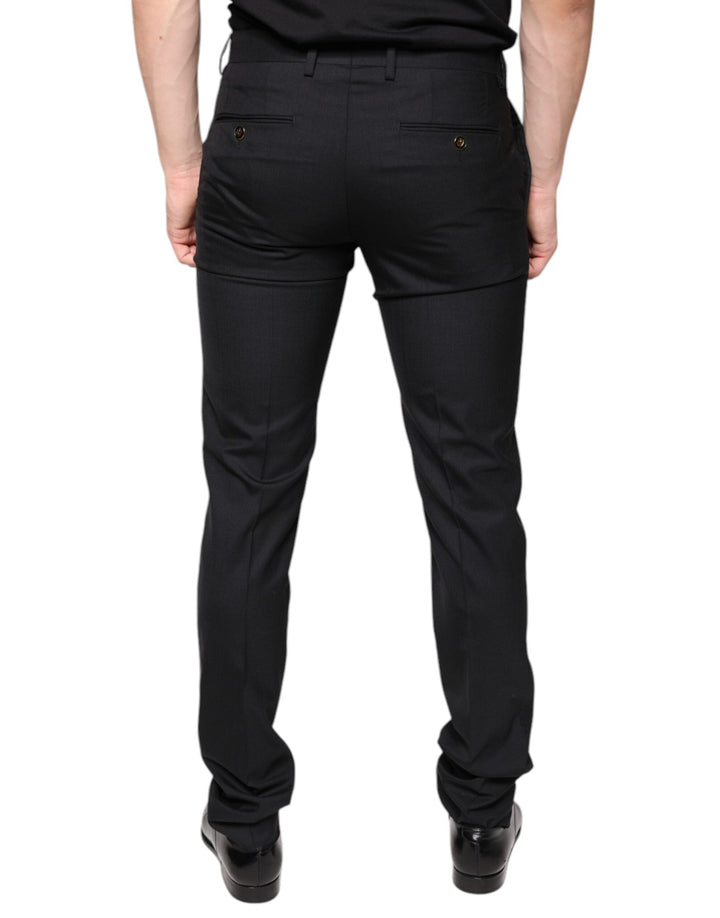 Men’s Dolce &amp; Gabbana Black Wool Skinny Men Dress Pants