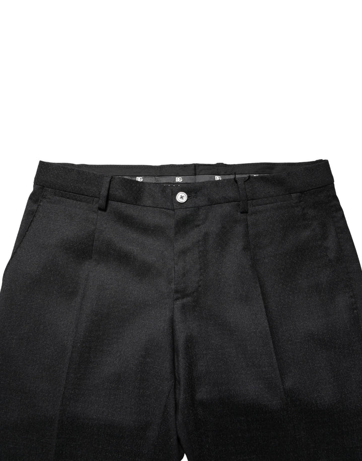 Men’s Dolce &amp; Gabbana Black Wool Skinny Men Dress Trouser Pants