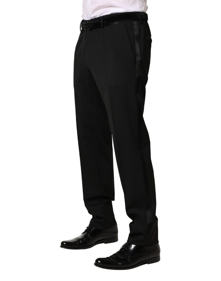 Men’s Dolce &amp; Gabbana Black Wool Skinny Men Dress Trouser Pants