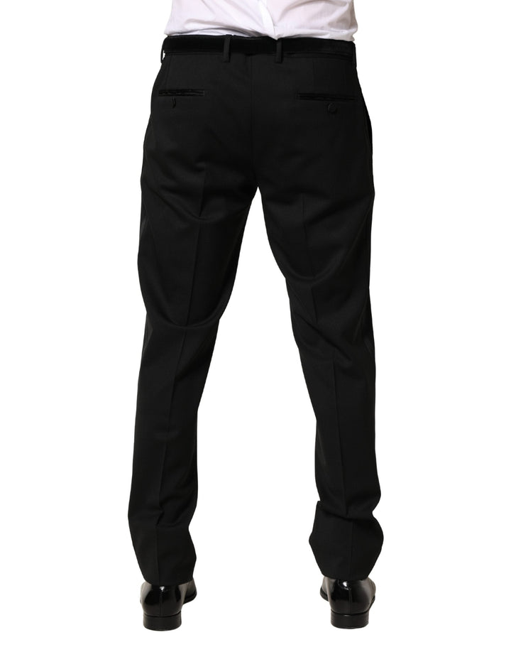 Men’s Dolce &amp; Gabbana Black Wool Skinny Men Dress Trouser Pants