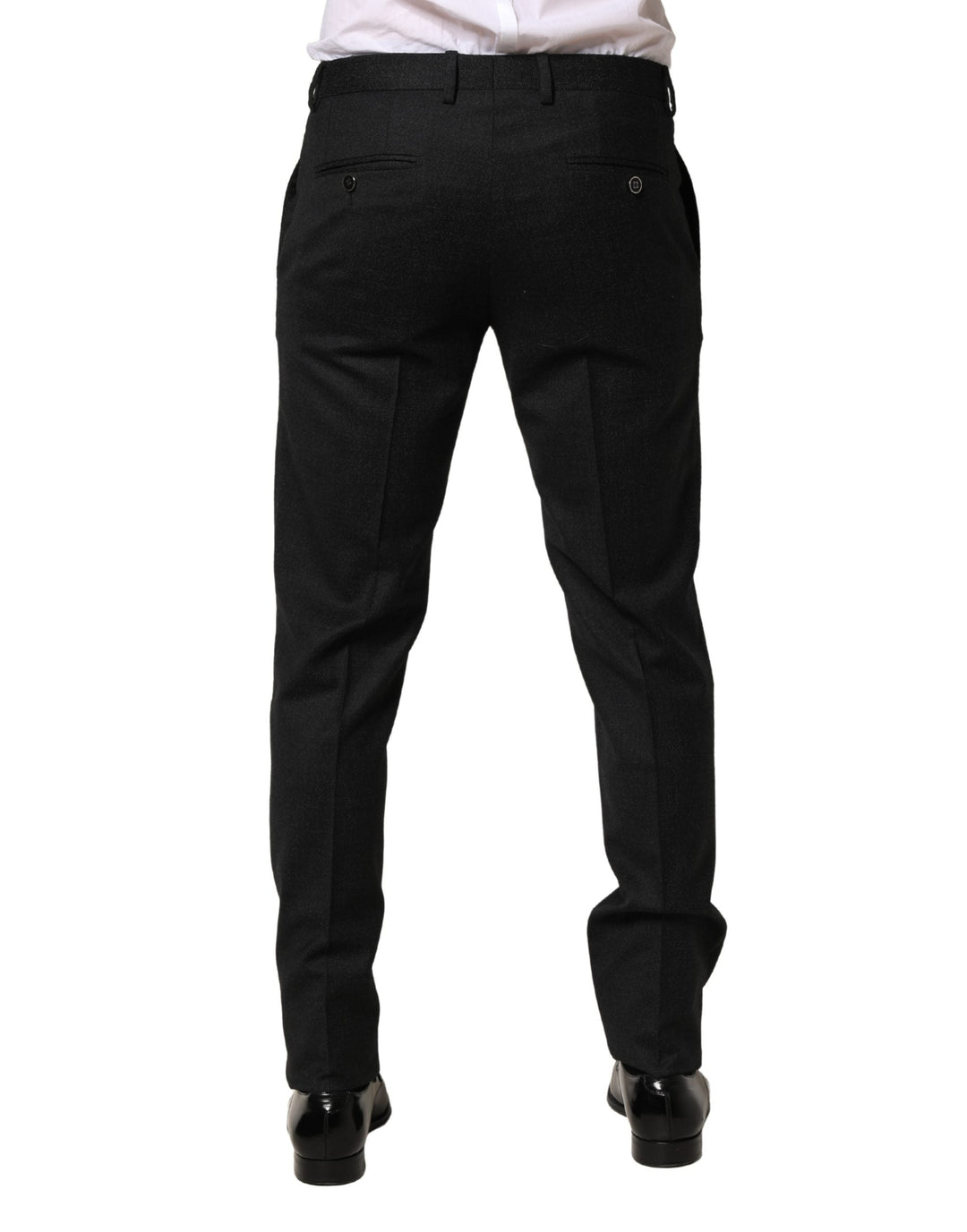 Men’s Dolce &amp; Gabbana Black Wool Skinny Men Dress Trouser Pants