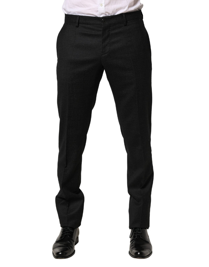 Men’s Dolce &amp; Gabbana Black Wool Skinny Men Dress Trouser Pants