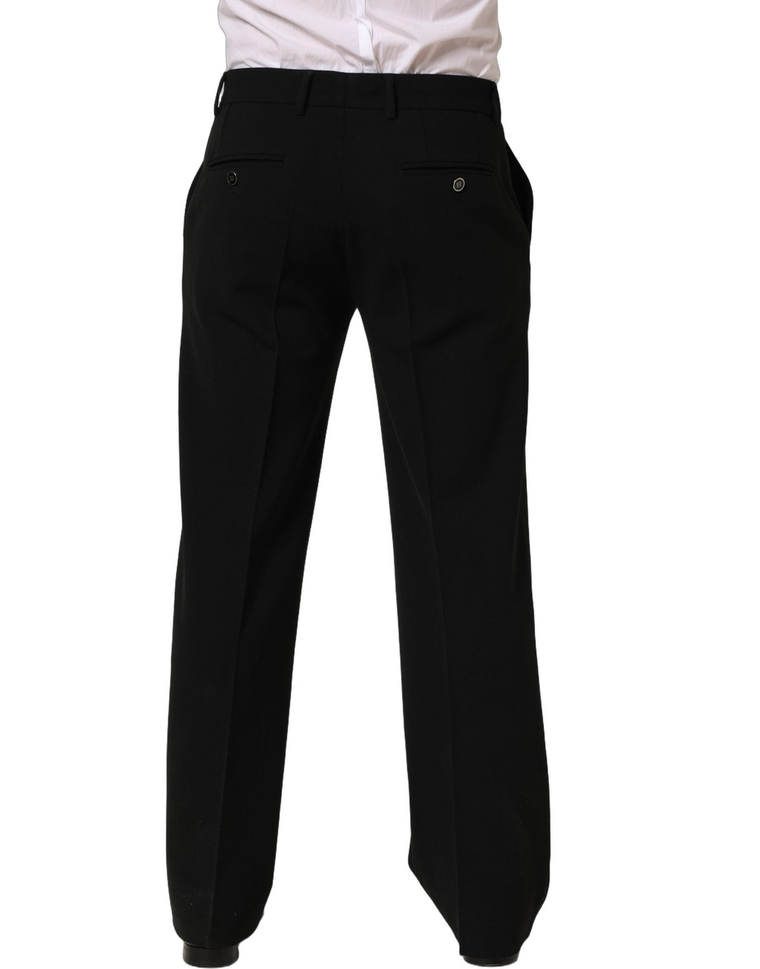 Men’s Dolce &amp; Gabbana Black Wool Straight Men Dress Trouser Pants
